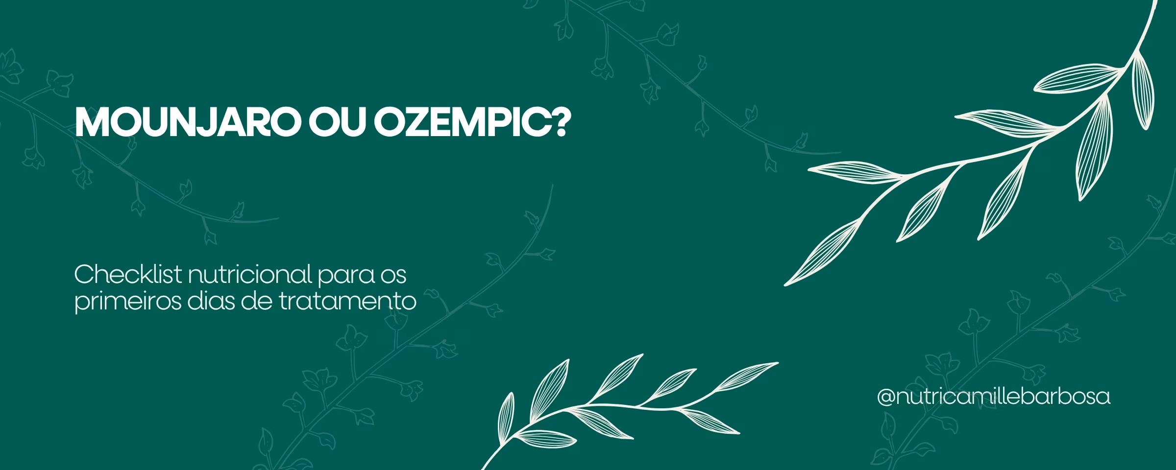 Capa do artigo: Checklist Nutricional para Quem Está Iniciando o Uso de Mounjaro ou Ozempic Capa do artigo: Checklist Nutricional para Quem Está Iniciando o Uso de Mounjaro ou Ozempic